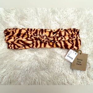 Stone Fox Swim Tiger Print Bandeau Top